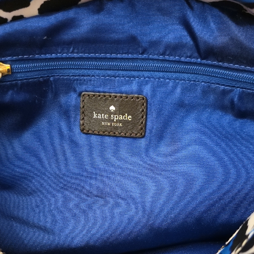 Kate Spade Blue and Black Shoulder Bag with Animal Print - Picture 4 of 8
